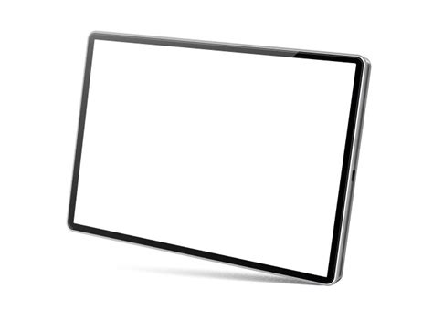 Line Drawing A Tablet Device Perspective View Vector Image