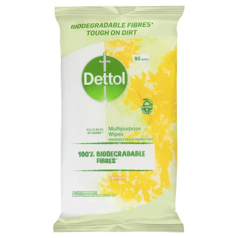 Dettol Multipurpose Cleaning Wipes With Biodegradable Fibres 90s