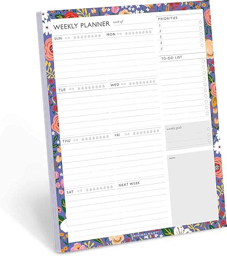 Amazon Minimalmart Weekly Planner With 52 Undated 8 5 X 11 Tear