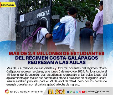 M S De Millones De Estudiantes Del R Gimen Costa Gal Pagos Regresan