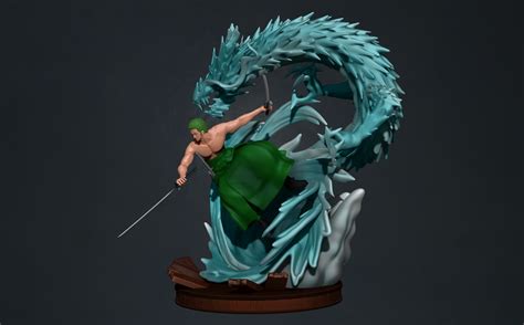 3D file one piece - roronoa zoro - 3d print statue・3D print design to ...