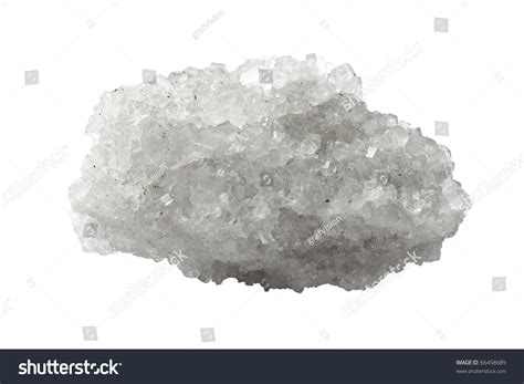 Crystal Of Mineral Salt On A White Background Stock Photo 66458689