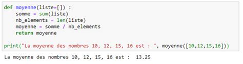 Tutoriel Python Définir Et Calculer La Moyenne Tutoriel Python