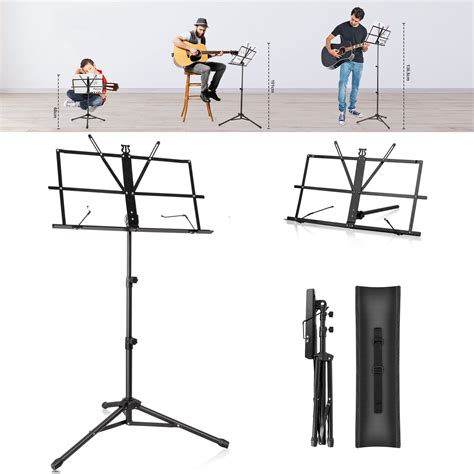 New Bee Folding Music Sheet Tripod Stand Music Book Holder For Guitar