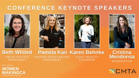 Keynote Speakers Announced For Cmtas 3rd Annual Women Makingca