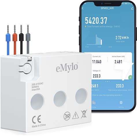 Emylo Wifi Wattmetre Compteur Electrique Consommation Statisticiens