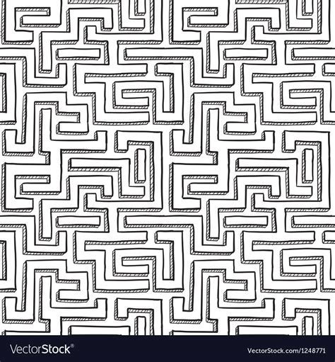 Seamless Maze Pattern Royalty Free Vector Image