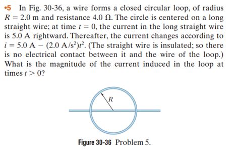 Solved 5 In Fig 30 36 A Wire Forms A Closed Circular Chegg