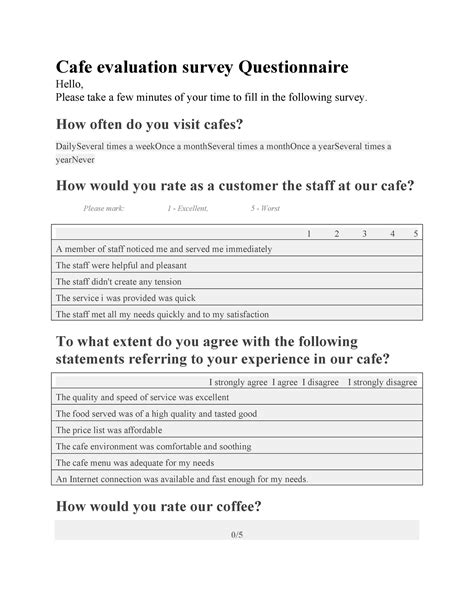 30 Questionnaire Templates Word Templatelab