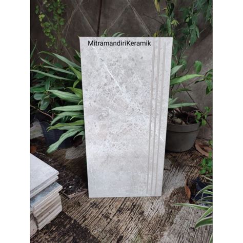 Jual Pijakan Granite Tangga 30x60 OVORIO L GREY GLOSSY Shopee Indonesia