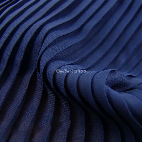 Delicate Pleated Solid Chiffon Fabric By The Yard Oneyard