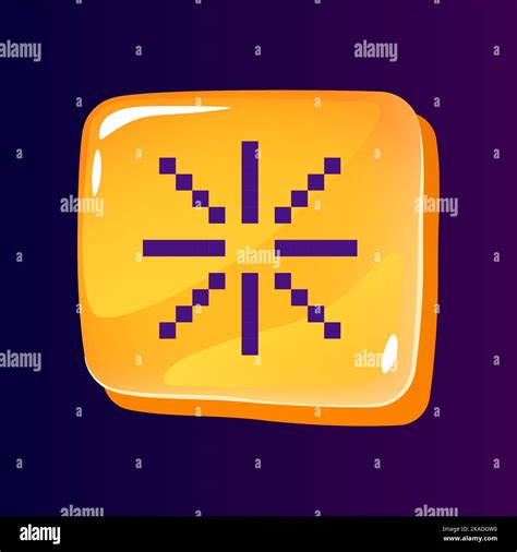 Wait For Loading Glossy Ui Button With Pixelated Color Icon Stock
