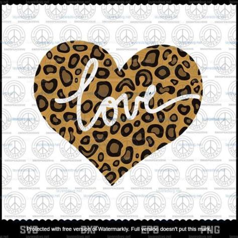 Love Leopard Svg Valentine S Day Svg Lovers Svg Happy Valentine Svg