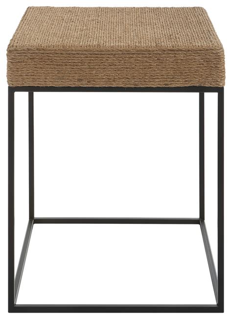 Uttermost Laramie Rustic Rope Accent Table Beach Style Side Tables