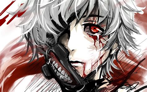 Ken Kaneki Hd Wallpaper Tears And Blood