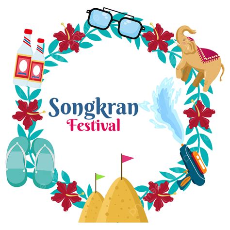 Songkran Festival Thai Vector Art PNG Songkran Festival Pattern