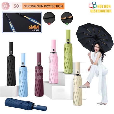 Extra Large Automatic Foldable UV Umbrella 190T 120cm 12K 24K Ribs Nano