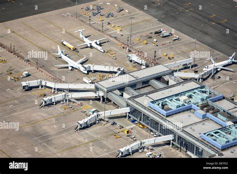 Aerial Photograph Of Aircraft On Apron At Birmingham International