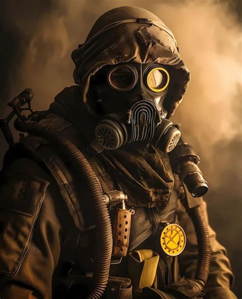 Premium Photo The Man In The Gas Mask