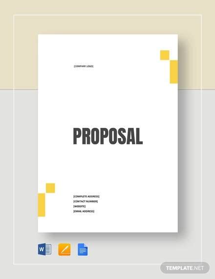 FREE 40 Sample Proposal Templates In MS Word Pages Google Docs PDF