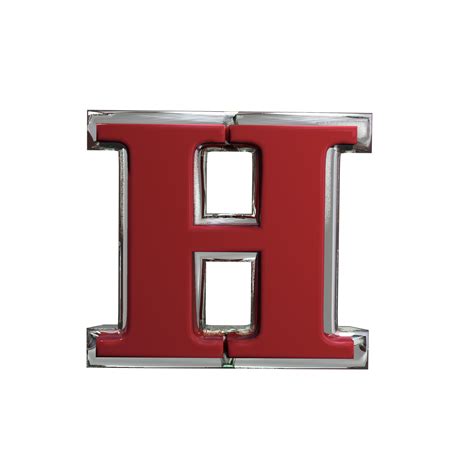 Letter H 3d Render Mental Red Color 11577348 Png