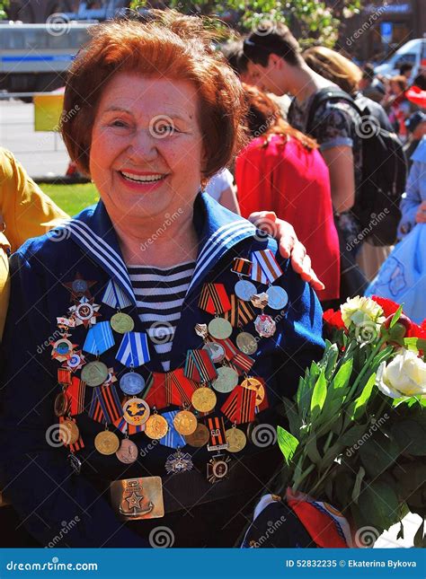 Portrait Of A War Veteran Woman Editorial Image Image Of Happyniss