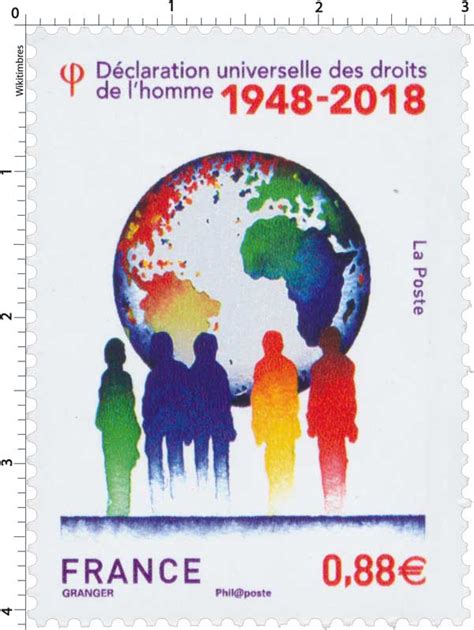 Timbre 2018 Déclaration Universelle Des Droits De Lhomme 1948 2018