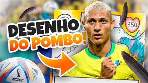 O Pombo Desenhando O Richarlison Em Uma Carta De Batalha Lionel