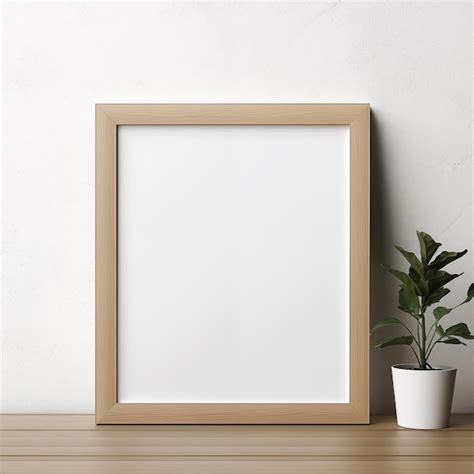 Premium Photo Empty Oak Frame Template With Elegant Design For