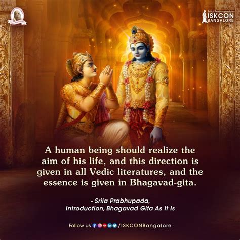 Bhagavad Gita Is The Guide To Living The Perfect Life Srila Prabhupada