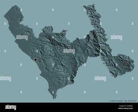 Shape Of La Libertad Region Of Peru With Its Capital Isolated On A