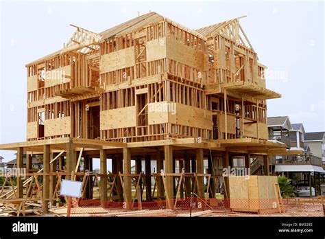 Wood House Contruction American Wooden Build Structure Stock Photo Alamy