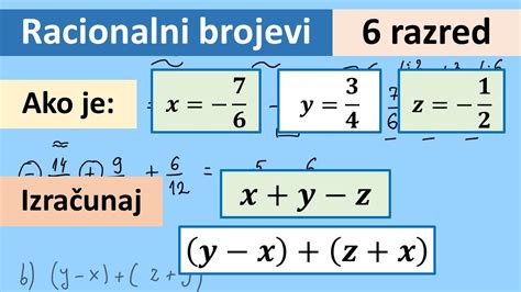 Racionalni Brojevi Razred Zadaci Youtube