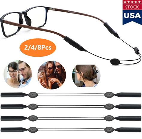 Pcs Eyewear Strap Retainer Neck Sports Tailless Adjustable Sunglasses