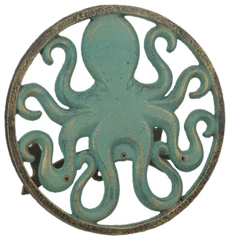 Cast Iron Octopus Decorative Wall Mounted Hanging Garden Hose Holder