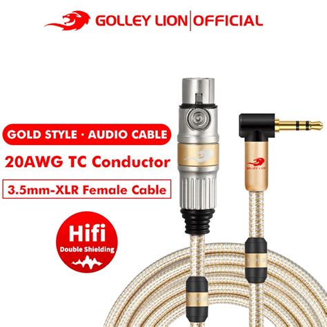 Golley Lion Gl Xlrfg Gold Aux Jack Mm Stereo Male To Xlr Female