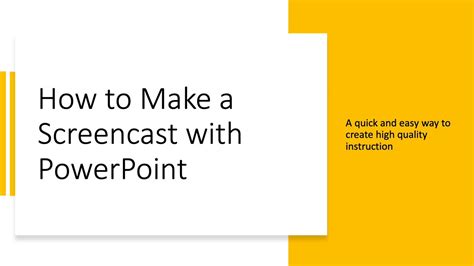 Create A Screencast With Power Point YouTube