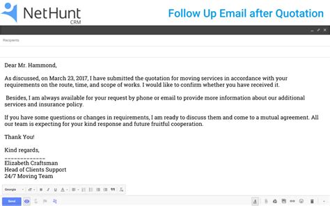 Customer Follow Up Email Template How To Write A Follow Up Email To