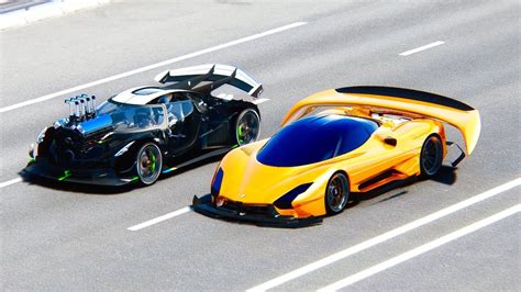 Koenigsegg Jesko Dragster Concept Vs Ssc Tuatara Gtr Concept Drag