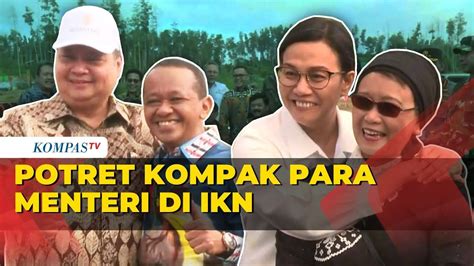 Inilah Potret Kompak Para Menteri Di Ikn Airlangga Rangkul Bahlil Sri