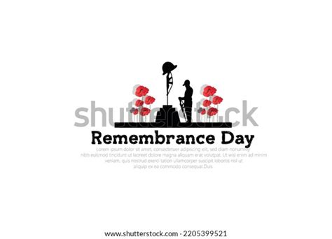 Remembrance Day Lest We Forget Realistic Stock Vector (Royalty Free ...