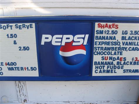 6 Ft Pepsi Cola Sign Menu Board From Dairy Queen W Blizzards Vtg 1824733059