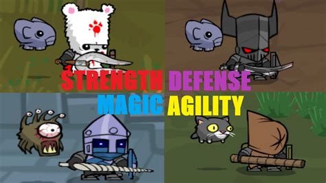 Castle Crashers Remastered All Max Stat Builds Strength Defense