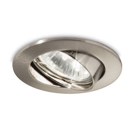 Spot Encastré Swing Rond Gu10 Inclinable Nickel Luminairefr