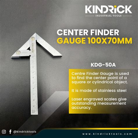 Center Finder Gauge 100x70mm Abasco Tools