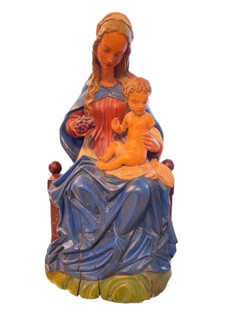 Scultura Lignea Madonna Con Bambino Venduto Romeo Antichit