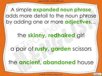 Year 5 And 6 Expanded Noun Phrases Teaching Resources Lesson