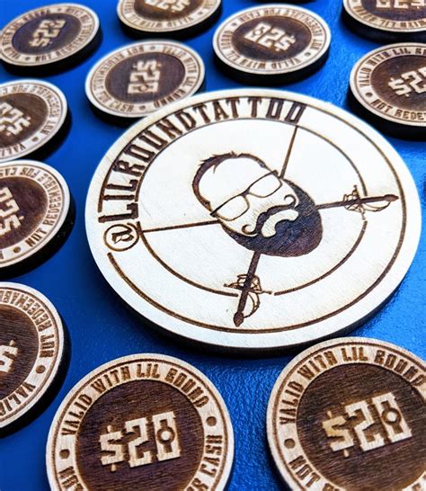 Custom Double-sided Wooden Tokens No Design Fees - Etsy