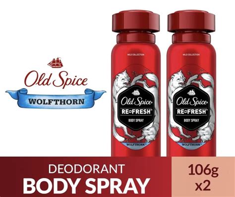 Old Spice Wild Collection Body Spray Wolfthorn 106g X 2pcs Lazada PH