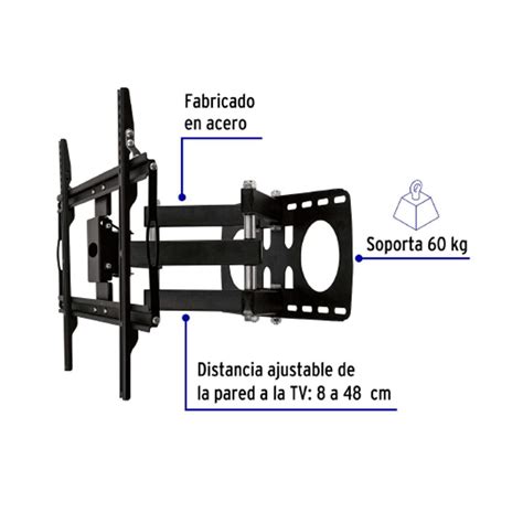 Soporte Articulado De Pared Para Tv De Pulg Volteck Cmm Cl